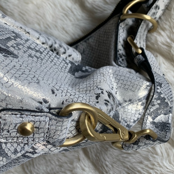 Y2K SHARIF Snakeskin reptile print LEATHER HOBO BAG Purse - Picture 14 of 14